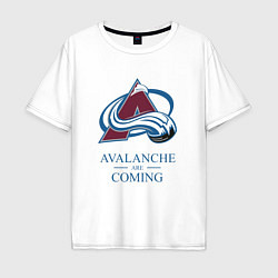 Мужская футболка оверсайз Colorado Avalanche are coming , Колорадо Эвеланш