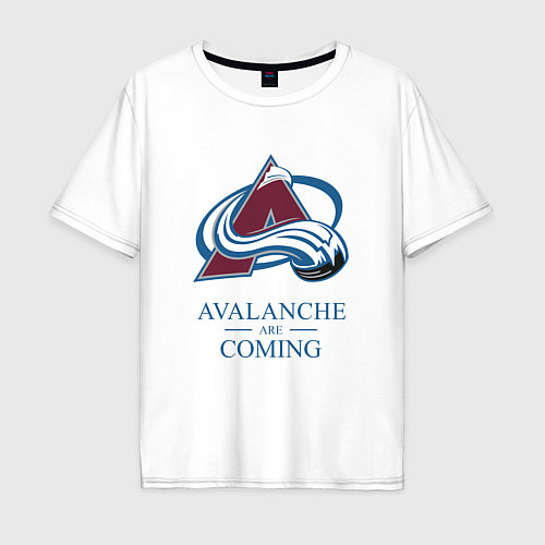 Мужская футболка оверсайз Colorado Avalanche are coming , Колорадо Эвеланш / Белый – фото 1