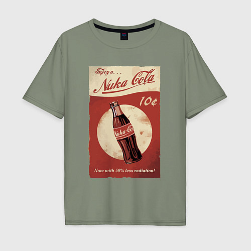 Мужская футболка оверсайз Fallout Nuka Cola Poster Pop art / Авокадо – фото 1