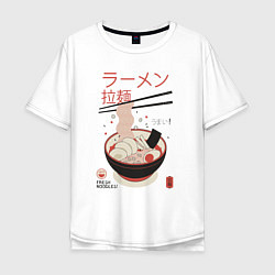 Мужская футболка оверсайз Японский стиль рамен