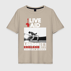 Футболка оверсайз мужская QUEEN LIVE AID 1985, цвет: миндальный