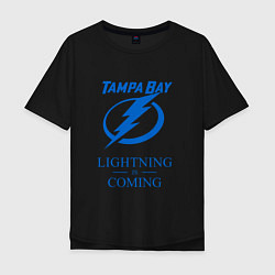 Мужская футболка оверсайз Tampa Bay Lightning is coming, Тампа Бэй Лайтнинг