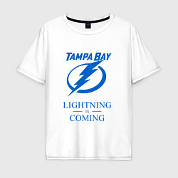 Мужская футболка оверсайз Tampa Bay Lightning is coming, Тампа Бэй Лайтнинг