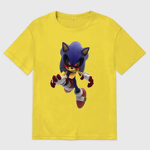 Мужская футболка оверсайз Sonic Exe Hedgehog / Желтый – фото 1