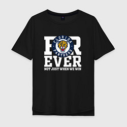 Футболка оверсайз мужская Florida Panthers Флорида Пантерз FOREVER NOT JUST, цвет: черный