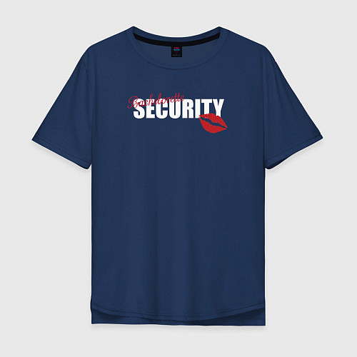 Мужская футболка оверсайз Охрана девичник / Тёмно-синий – фото 1