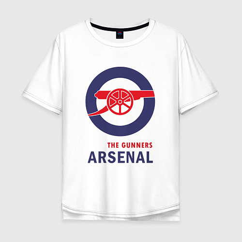 Мужская футболка оверсайз Arsenal The Gunners / Белый – фото 1