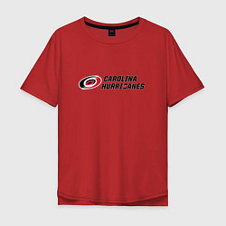 Футболка оверсайз мужская Carolina Hurricanes Каролина Харрикейнз, цвет: красный