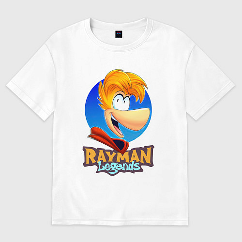 Мужская футболка оверсайз Веселый Rayman / Белый – фото 1