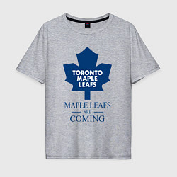 Мужская футболка оверсайз Toronto Maple Leafs are coming Торонто Мейпл Лифс