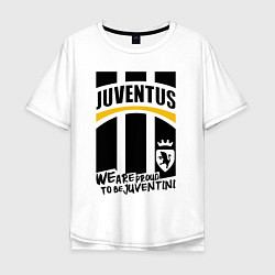 Футболка оверсайз мужская Juventus Ювентус, цвет: белый