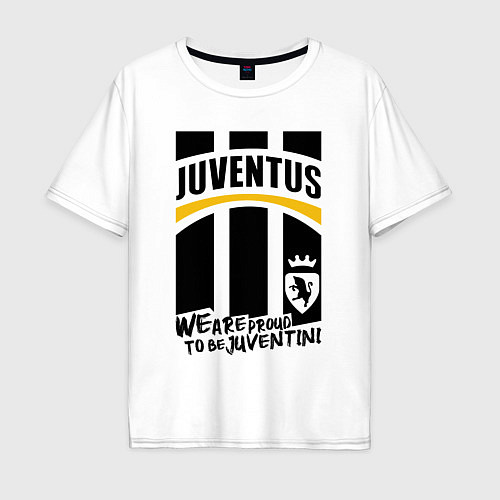 Мужская футболка оверсайз Juventus Ювентус / Белый – фото 1