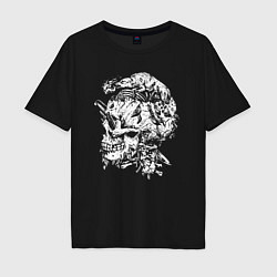 Мужская футболка оверсайз Skull & Wolf