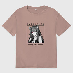 Футболка оверсайз мужская Рафталия, The Rising of the Shield Hero, цвет: пыльно-розовый