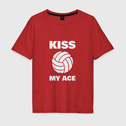 Футболка оверсайз мужская Kiss - My Ace, цвет: красный