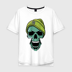 Мужская футболка оверсайз New York Yankees Cool skull