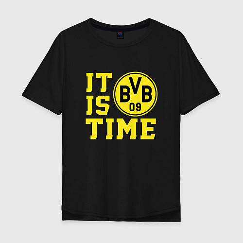 Мужская футболка оверсайз Borussia Dortmund Боруссия Дортмунд / Черный – фото 1