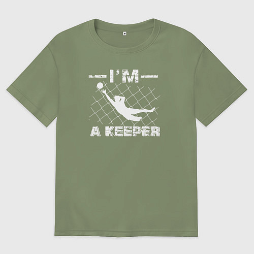 Мужская футболка оверсайз Я вратарь / Авокадо – фото 1