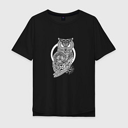Мужская футболка оверсайз Celtic Owl