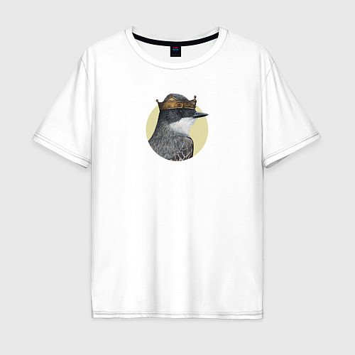 Мужская футболка оверсайз Королевский тиранн / Белый – фото 1