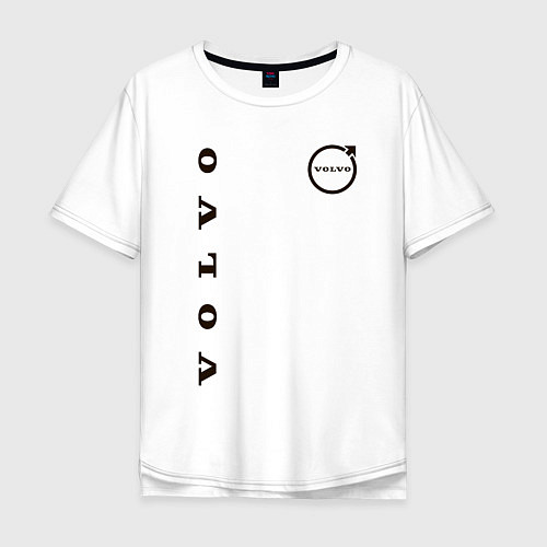 Мужская футболка оверсайз Значки VOLVO / Белый – фото 1