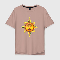 Мужская футболка оверсайз Солнца лик