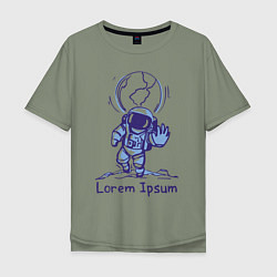 Мужская футболка оверсайз Lorem Ipsum Space