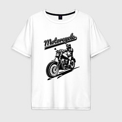 Мужская футболка оверсайз Motorcycle Cool rider