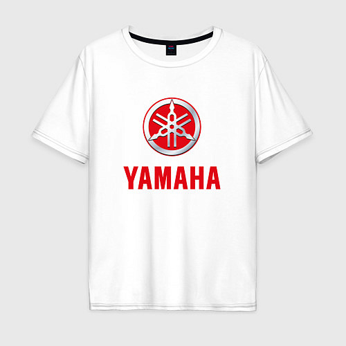 Мужская футболка оверсайз Yamaha Логотип Ямаха / Белый – фото 1