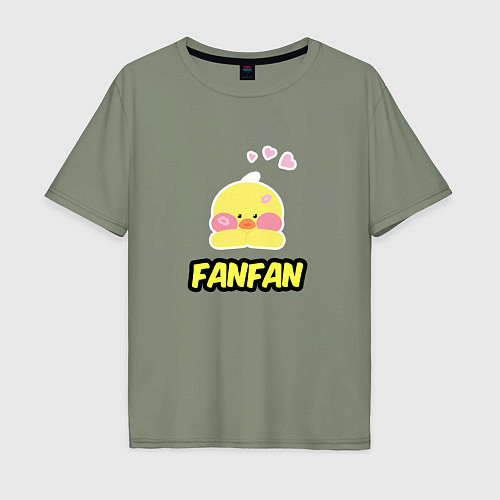 Мужская футболка оверсайз Трендовая уточка Lalafanfan / Авокадо – фото 1