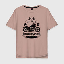 Мужская футболка оверсайз Motorcycle Born to ride
