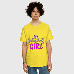 Футболка оверсайз мужская Volleyball - Girl, цвет: желтый — фото 2