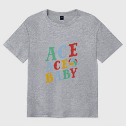 Футболка оверсайз мужская Ace Ace Baby, цвет: меланж