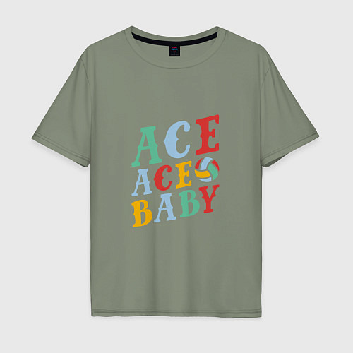 Мужская футболка оверсайз Ace Ace Baby / Авокадо – фото 1