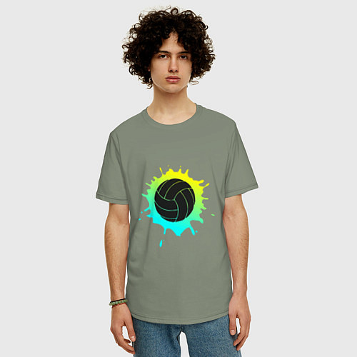Мужская футболка оверсайз Green Ball / Авокадо – фото 3