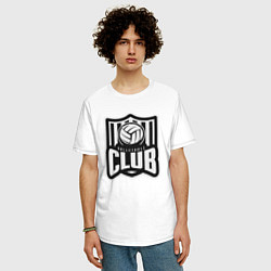 Футболка оверсайз мужская Volleyball Club, цвет: белый — фото 2