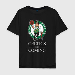 Мужская футболка оверсайз Boston Celtics are coming Бостон Селтикс