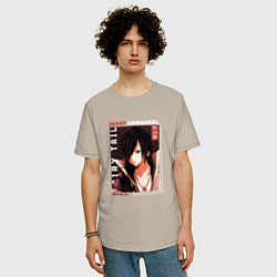 Футболка оверсайз мужская Сказка о хвосте феи, Зереф, цвет: миндальный — фото 2