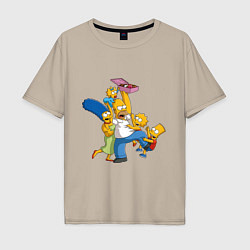 Мужская футболка оверсайз Simpsons donuts