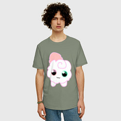 Футболка оверсайз мужская Toca Kitchen котик, цвет: авокадо — фото 2