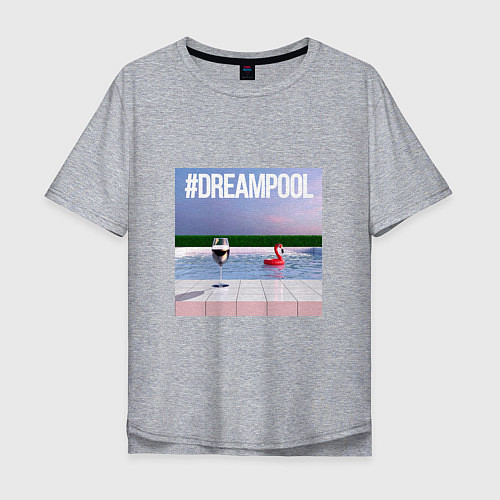 Мужская футболка оверсайз Dream Pool / Меланж – фото 1