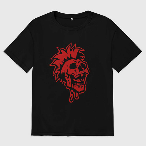 Мужская футболка оверсайз Бывших панков не бывает / Черный – фото 1