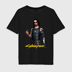 Мужская футболка оверсайз Cyberpunk2077 Johnny