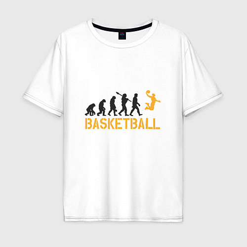 Мужская футболка оверсайз Basketball Fly / Белый – фото 1