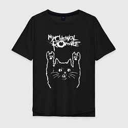 Мужская футболка оверсайз My Chemical Romance Рок кот