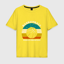 Футболка оверсайз мужская Basket Champion, цвет: желтый