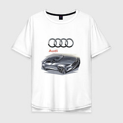 Футболка оверсайз мужская Audi Concept, цвет: белый