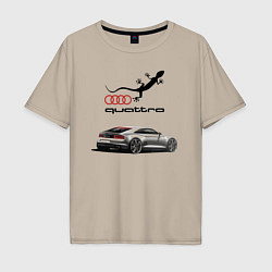 Мужская футболка оверсайз Audi quattro Lizard