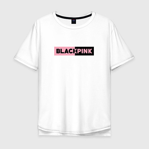 Мужская футболка оверсайз BLACKPINK ЛОГОТИП / Белый – фото 1