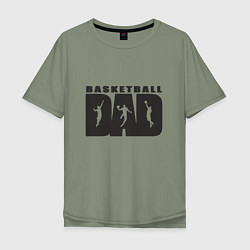 Мужская футболка оверсайз Dad Basketball